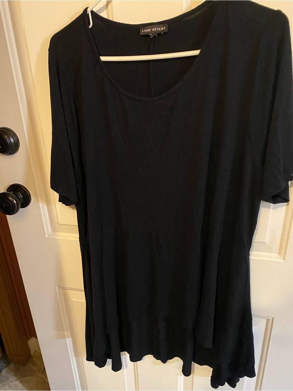 Lane Bryant Black Scoop Neck Tunic Top